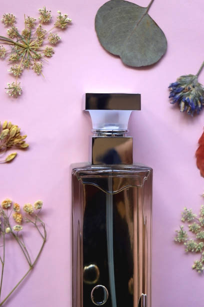 istock Perfume Bottle and Gypsophila Flowers 1952602151
