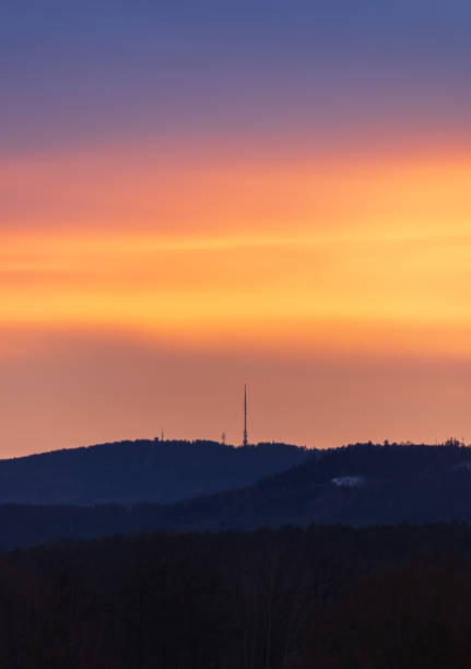 istock Hill Klet in Blansky les with winter forest. Czech landscape 1952605280