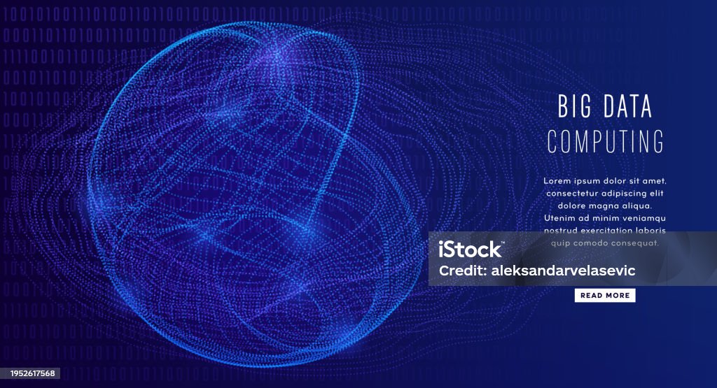 Big Data Abstract Technology Background Stock Illustration - Download ...