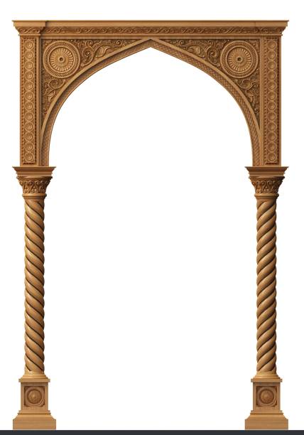 istock Wooden carved classical oriental arch 1952620736