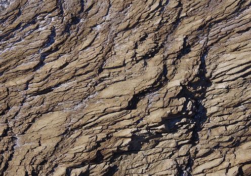 California ocean cliff rock formation surface