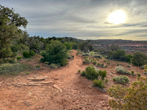 A hiking path on the Colorado National Monument near Grand Junction Colorado