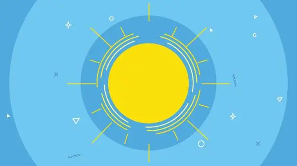 Vector illustration of Sun Concentric Circles Background