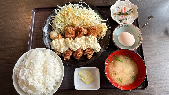 Chicken namban set meal in Japan