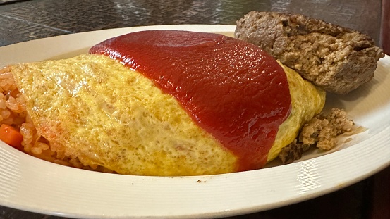 OMURICE\nOmelet rice is a Japanese Western food.