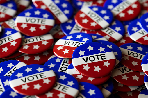 USA Vote Presidential or Congressional Political Pins