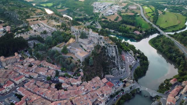 above Sisteron Citadel in France