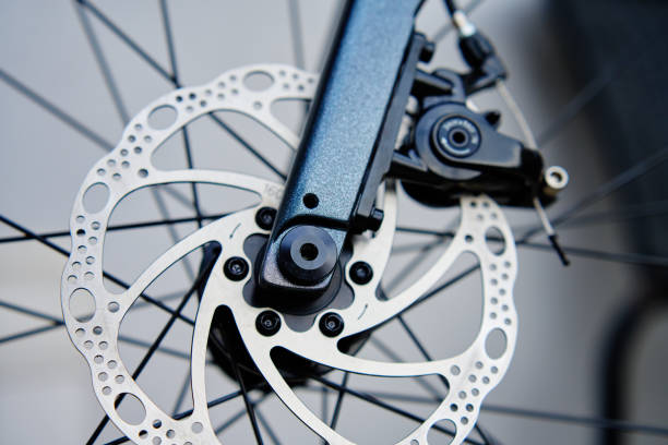 istock Part of bicycle braking system, brake disk and brake pads 1952825416