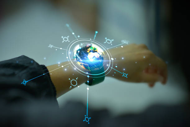 istock Smartwatch of the future, a modern data connection device that can be used by an individual through the AI ​​system on the human wrist. 1952840852