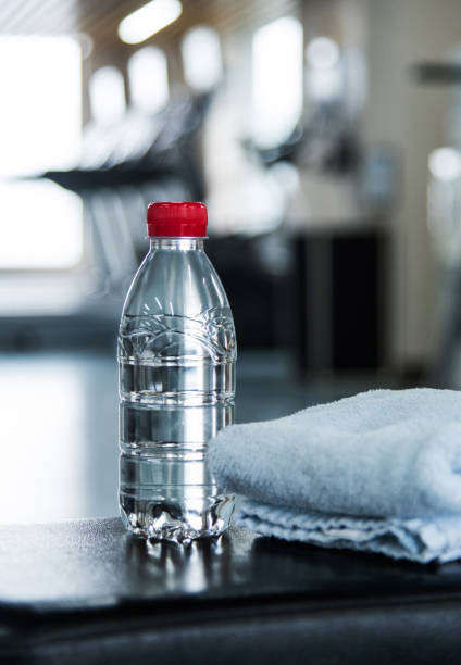 istock Towel and a bottle of water for the exercise 1952855810