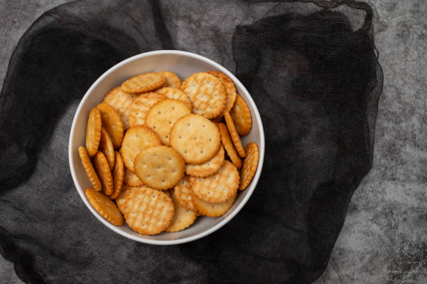 istock sweet and salty Cookies on white bowl 1952873244