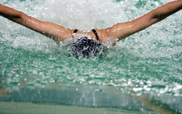 Butterfly swimming - foto stock