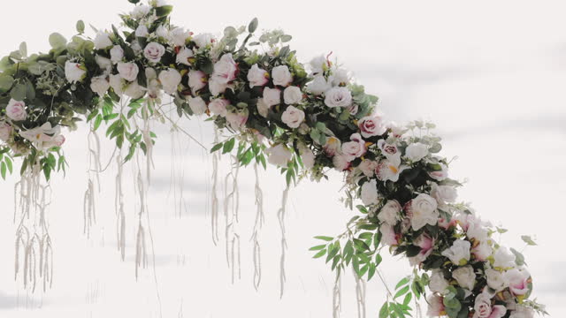 Floral Arch with Cascading Blossoms