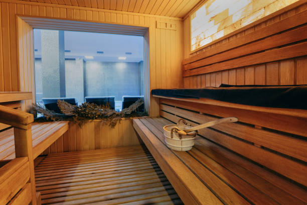 istock Interior View of Sauna Bath in modern spa space 1952912011