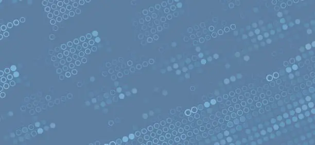 Vector illustration of Gray blue dotted tech background. Vector pattern