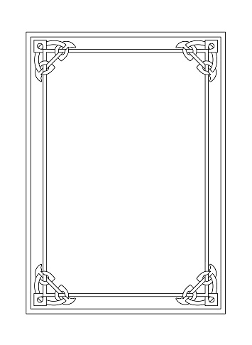 Coltish Frame Celtic Style Decorative Frame Stock Illustration - Download Image Now ...
