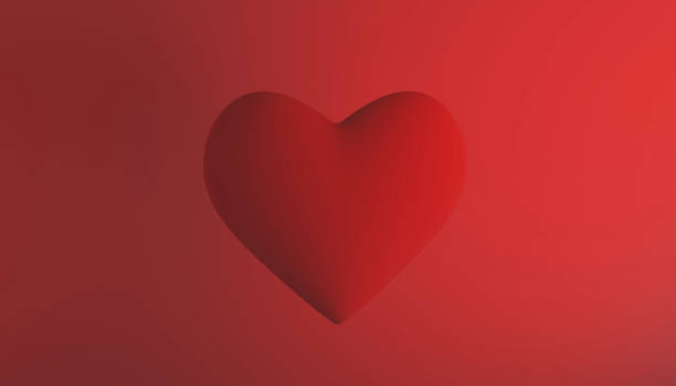 istock front view of a red valentine heart floating on a 3d rendered image with red background 1952980090