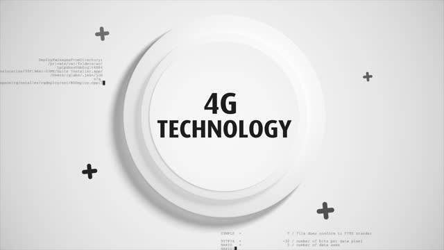 4G Technology Text Animation with Mouse Click and Green BG