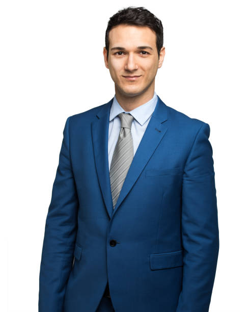 istock Smiling businessman isolated on white 1953010330