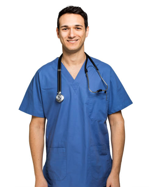 istock Male nurse isolated on white 1953014850