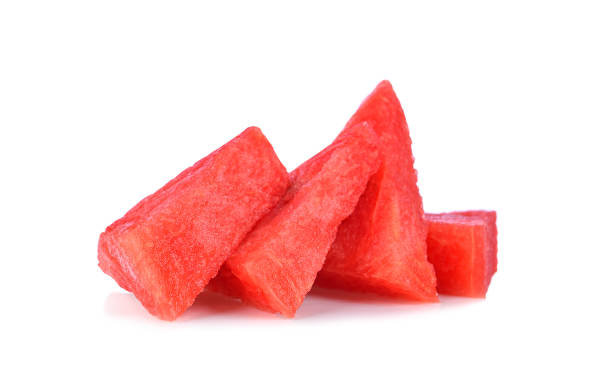 istock Slices of watermelon isolated on white 1953032073