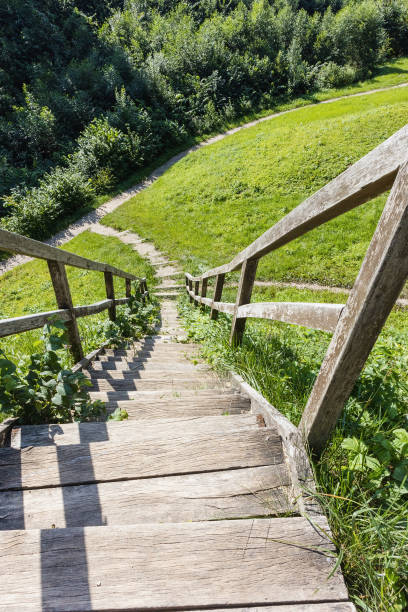 istock Dukta nature trail in summer, stairs with handrails 1953083488
