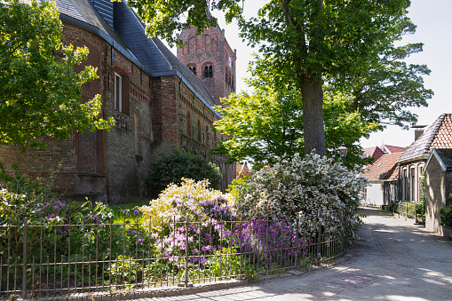 Medieval church - Piterkerk, in the village of Grou in Friesland in the Netherlands.