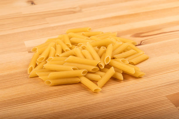 Heap of penne on a table
