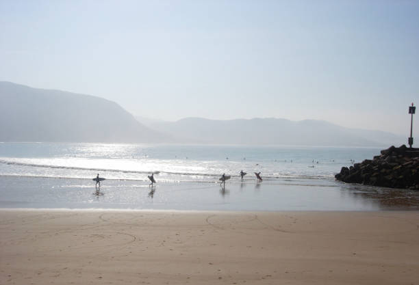 Surfers at Imsouane, Morocco