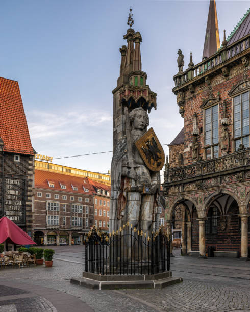 Bremen City Hall is the seat of the President of the Senate and Mayor of Bremen, Germany. It is one of the most important examples of Brick Gothic and Weser Renaissance architecture in Europe. Since 1973, it has been a protected historical building. In July 2004, along with the Bremen Roland statue, the building was added to the list of UNESCO World Heritage Sites because of its outstanding architecture and its testimony to the development of civic autonomy in the Holy Roman Empire.