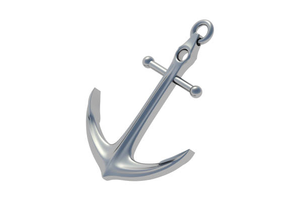 istock Anchor isolated on white background. Marine equipment. 3d render 1953275398