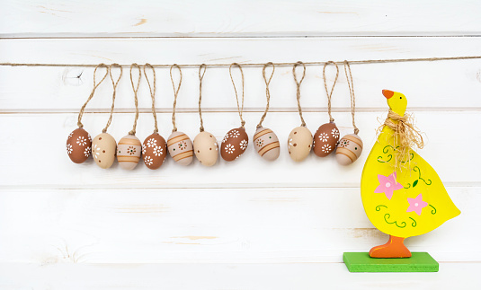 Easter decorative  beige eggs