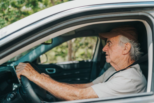 istock Senior man traveling by car 1953310715