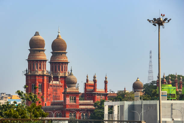 View of Madras Law College building in Chennai. Chennai, India. View of Madras Law College building in Chennai. chennai city stock pictures, royalty-free photos & images