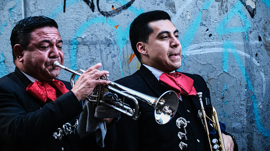 Traditional Mexican Mariachi group in Mexico City, Mexico