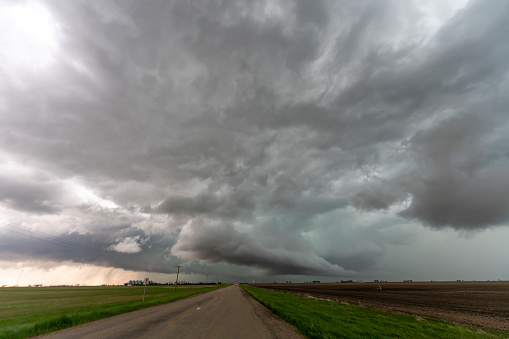 Prairie Summer Storms Saskatchewan Canada Ominous danger