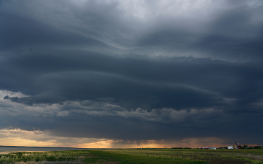 Prairie Summer Storms Saskatchewan Canada Ominous danger