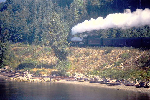 The Royal Hudson train from old film stock, 1986