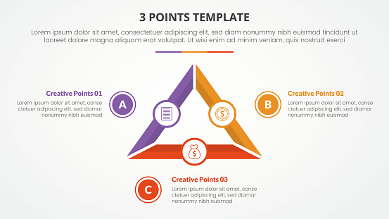 3 Points Stage Template Infographic Concept For Slide Presentation With ...