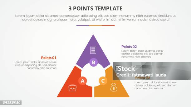 Slide 3 Pints 3 Points Stage Template Infographic Concept For Slide Presentation With ...