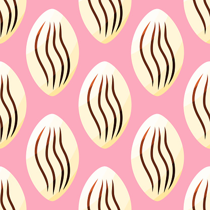 chocolate day candy milk white nuts food textile pattern vector illustration