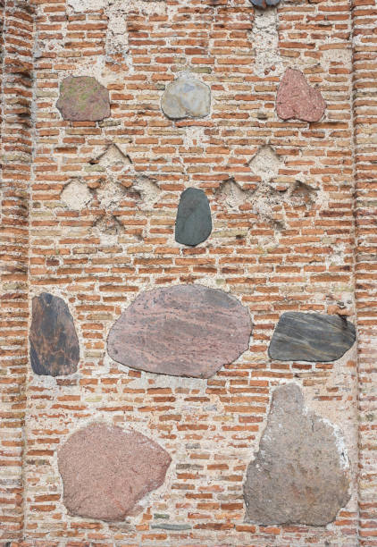 istock Vertical photo of a medieval brick wall. 1953586301