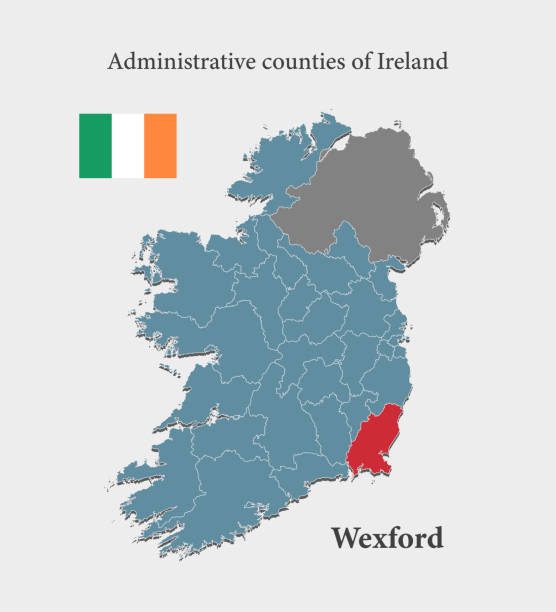 ภาพประกอบสต็อกที่เกี่ยวกับ “แผนที่เวกเตอร์ ไอร์แลนด์ เคาน์ตี เว็กซ์ฟอร์ด - county wexford”