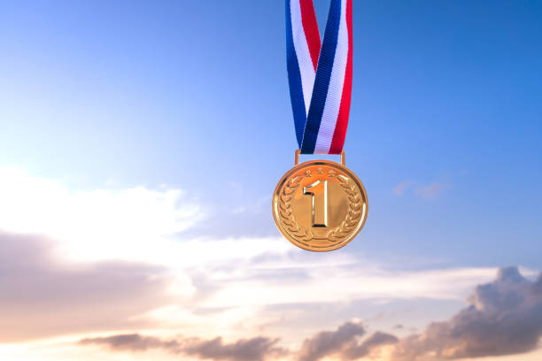 istock Gold medal: First place on the podium 1953597423