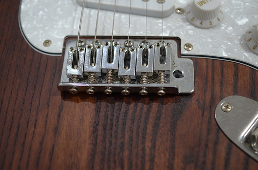 Electric guitar close up