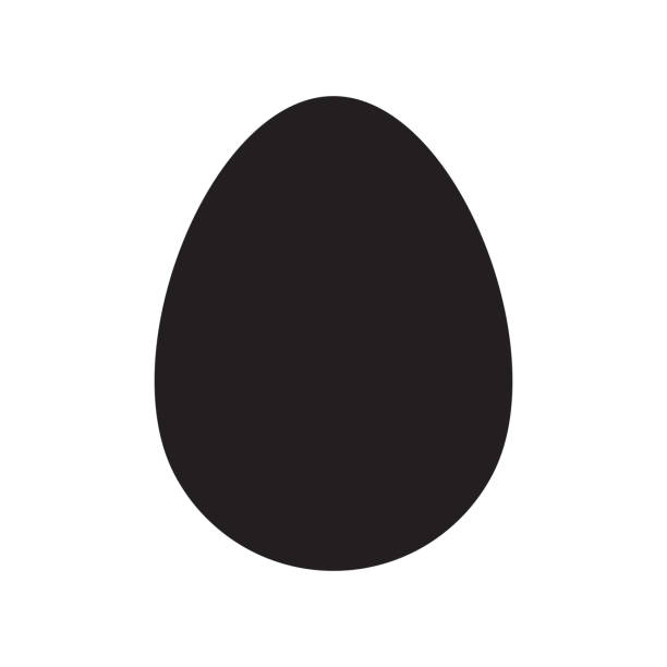 ilustrações, clipart, desenhos animados e ícones de forma do vetor do ovo. isolado no fundo branco - ovo de pascoa