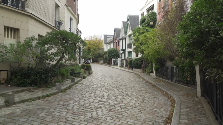 Parisian Street and Buildings of Montmartre