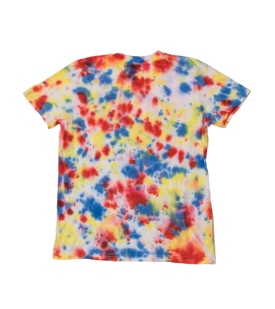 istock Colorful tie dye T-shirt isolated on a white background. 1953784868