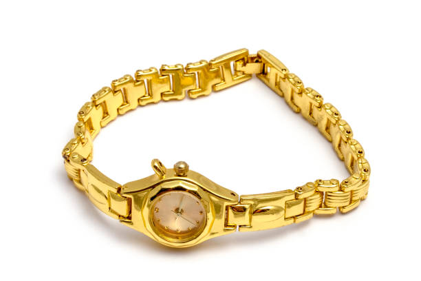 Worn and scratched vintage wrist watch