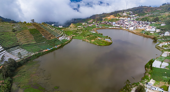 Dieng is a tourism destination which is known for beauty and tranquil landscapes, historic temples, geothermal spot. located in Wonosobo, Indonesia, Dieng is also well known for fertile farmlands.
